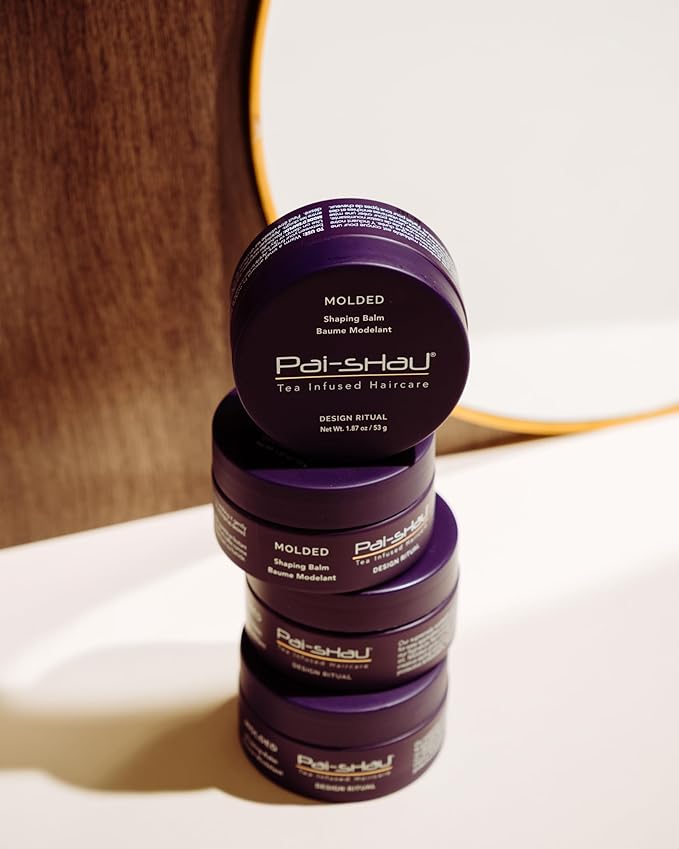 Pai-Shau - Molded Shaping Balm, Flexible Hold Styling Balm for Texture, Control and Shine, Lightweight Hair Cream with Castor Oil and Antioxidants for All Hair Types
