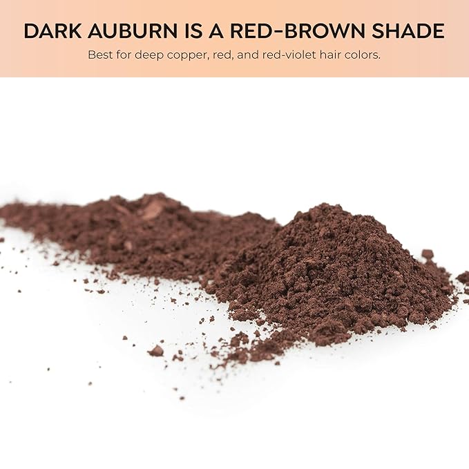 Mineral Eyebrow Powder by NuBeauti - Natural Brow Makeup Kit with Angled Contour Brush for Precision Sculpting to Color Eyebrows Precisely for Beautiful Perfect Professional Brows - (Dark Auburn)