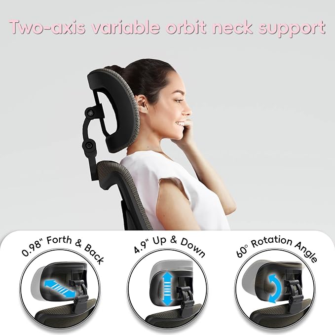 Office Home Ergonomic Desk Chair-Computer X-Shaped Chair Mesh PU Leather with Adjustable Lumbar Support-Executive Chair High Back Flip-Up Arms for Long Hours (Dark Green)
