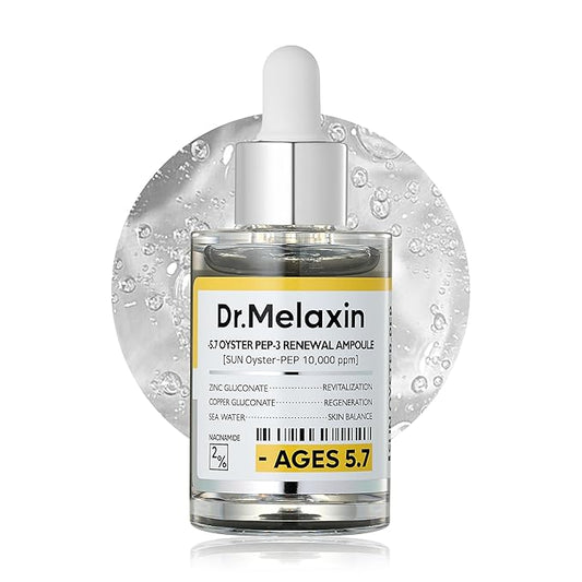 Dr.Melaxin Oyster Pep3 Renewal Ampoule for Plumping, Anti Aging, Hydrating Face | Visibly Smooth and Glowy Skin, Korean Skincare, 1.01 fl oz(30ml)