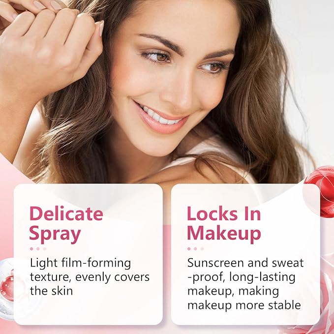 2Pcs Sunglaze Sheer Setting Mist Sunscreen SPF 50, Broad Spectrum Shimmering Face & Body Oil Mist, Hydrating Makeup-Friendly Glow Spray, Non-Greasy & Fast-Absorbing for Face & Body