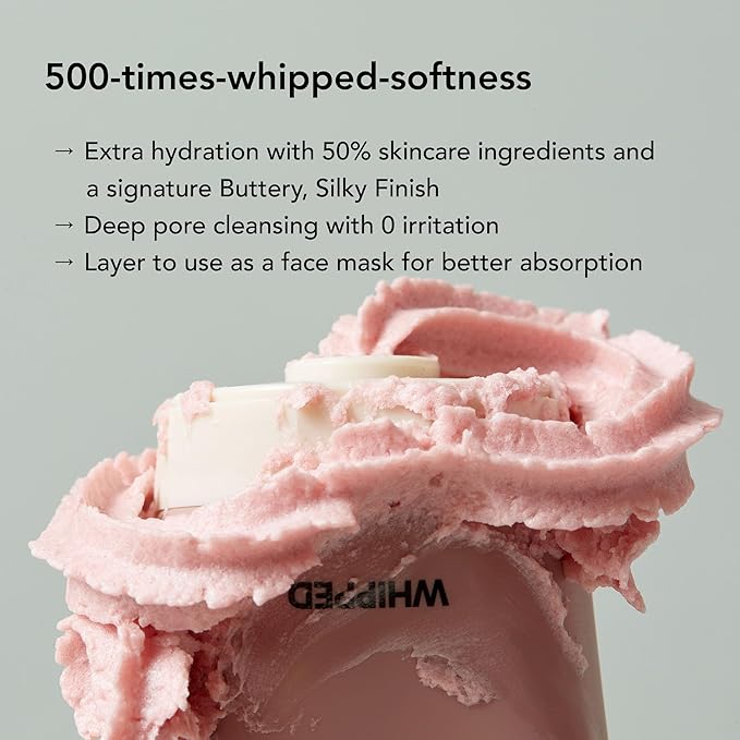 Whipped Korean Skincare Face Wash, Doubles as a Face Mask, Mugwort Tea Tree, Deep Cleansing Vegan Facial Cleanser for Oily Skin and Pore Care with Niacinamide, Hyaluronic Acid, Ceramide