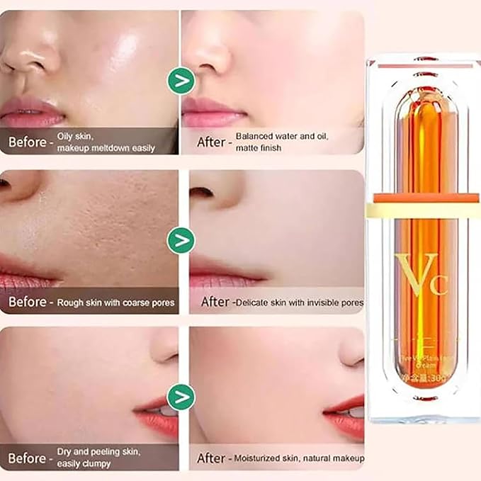 Five Vitamin C Natural Makeup Cream - Swarous Multi-VC Natural Makeup Cream, Swarous Vitamin C Makeup Tone up Cream Korean, Five Vitamin C Tone-Up Cream, Moisturizing Face Cream BB Cream (5 PCS)