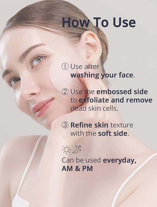 Re.SPN PHA Succinic Acid Calming Toner Pads – Daily Exfoliating, Hydrating and Soothing with CICA, Caffeine, Non-comedogenic, Vegan, Glass Skin, K-Beauty (70 + 35 Count)