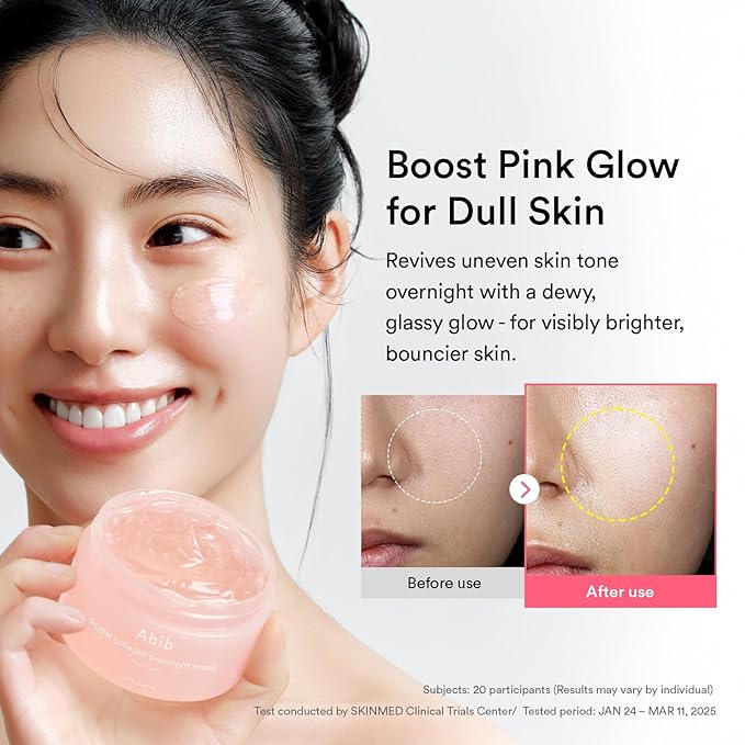 Abib PDRN Collagen Overnight Face Mask Firming Jelly 2.7 fl oz | Korean Sleeping Mask for Rejuvenation | Elasticity Boost & Plumping