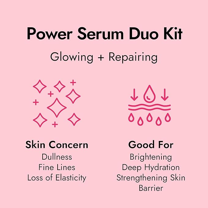 Epielle Power Serum Duo with Glowing Toner Pads, Glowing & Repairing Serums with Niacinamide & Snail Mucin, Skincare Set, Vegan & Cruelty-Free, Korean Skin Care