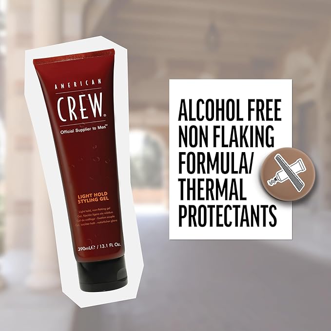 American Crew Men's Hair Gel, Light Hold with Low Shine, 8.4 Fl Oz