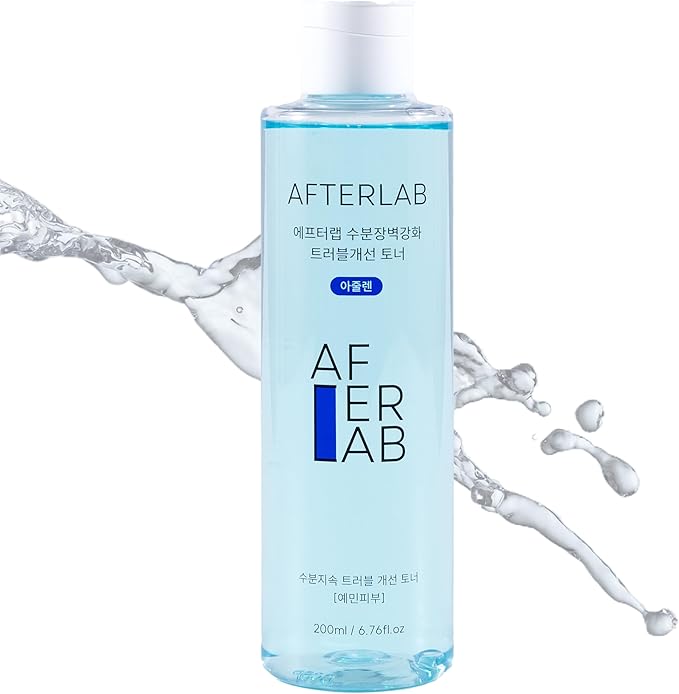 AFTERLAB Hydrating Barrier Clarifying Toner with Azulene, PH 5.5 Gentle Hydrating Facial Toner for Men & Women, Soothing & Reducing Breakouts, Lightweight Daily Korean Skincare, 6.76 fl oz
