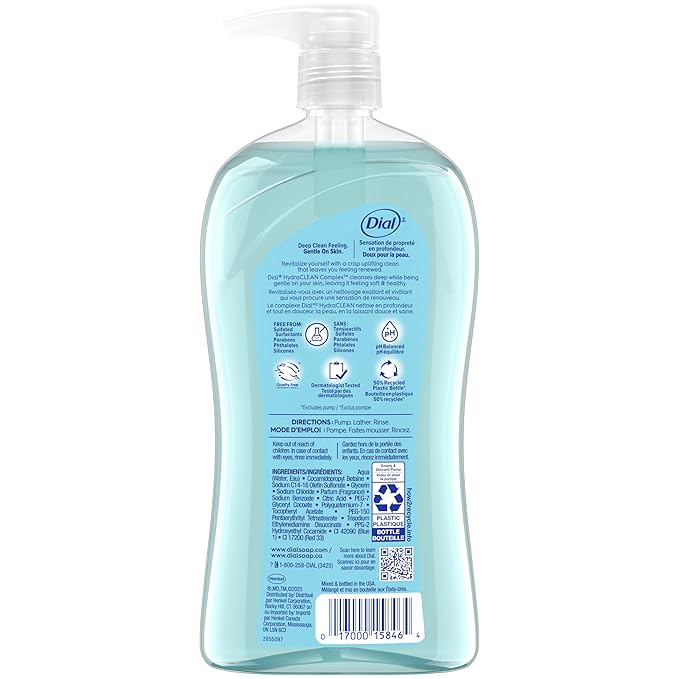 Dial Body Wash, Refresh & Renew Coconut Water, 32 fl oz (Pack of 2)