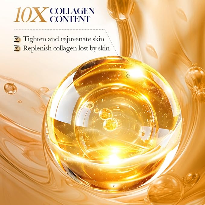 Collagen Skin Care Set, 5-Piece Anti-Aging Travel Kit with Cleanser, Toner, Lotion, Serum, Cream Gift Set for Women & Girls, Shrink Pores Tighten Lift Smooth Wrinkles, Moisturizing Skincare Gift Set