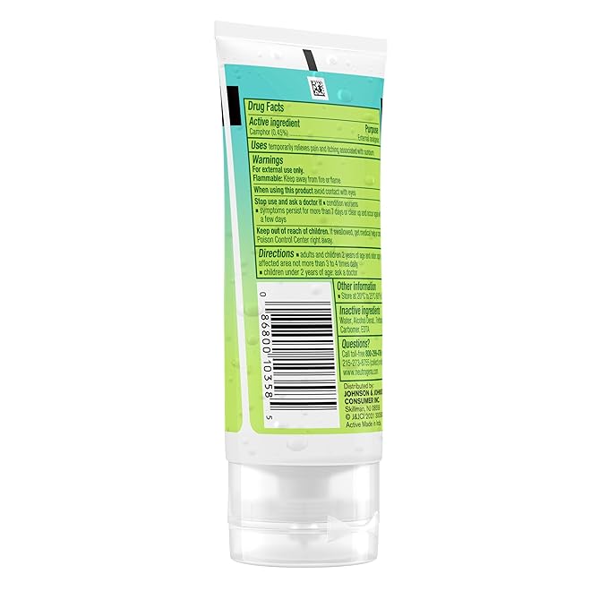 Neutrogena Sun Rescue After Sun Medicated Relief Gel with 0.45% Camphor External Analgesic For Cooling & Soothing, Painful Sunburn & Itch Relief, Fragrance-Free 3 Oz