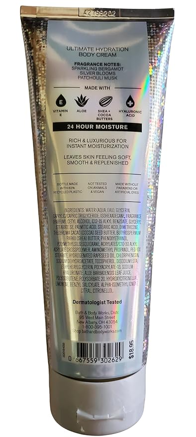 Bath & Body Works Platinum Ultimate Hydration Body Cream 8 Ounces Pack of 2