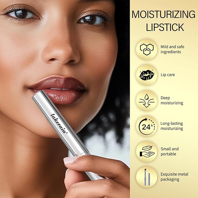 WEEMAY 2Pcs Honey Noir Lipstick, Deep Moisturizing Black Cherry Tint Lip Balm, Nourishing Honey Noir Lipgloss, Black and Pink Lip Tint, Hydrating Lipgloss for All Skin Tones