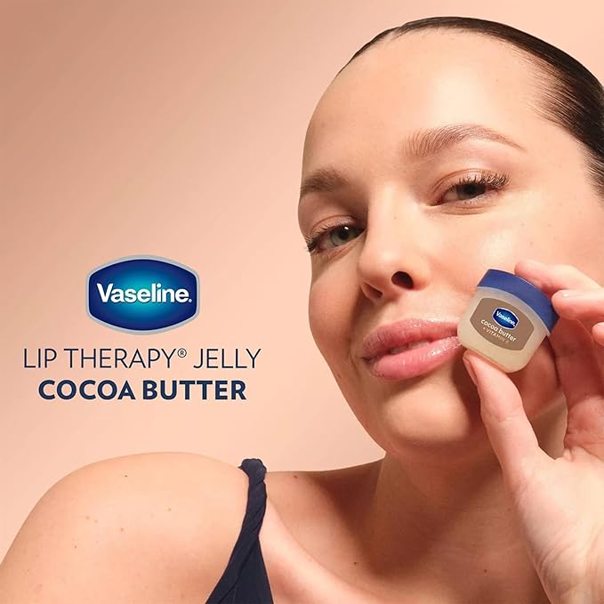 Vaseline Lip Therapy Cocoa Butter 8-Pack – Mini Lip Balms for Soft, Glowing Lips, 0.25 Oz Ea