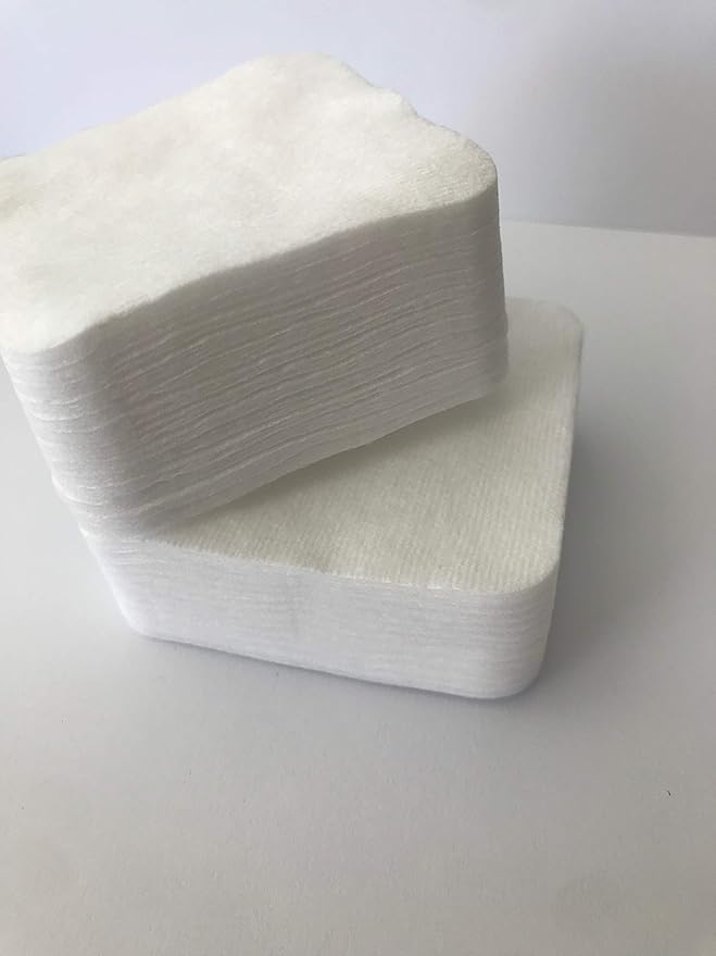 Extra Large Premium Natural Pure Cotton Squares - Hypoallergenic - No Fillers - Lint Free - Eye Face Makeup - Microblading Aesthetician Veterinarian - All Skin Needs (160 Count) Step 1