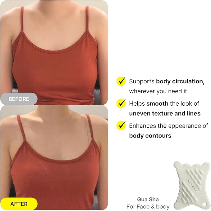 RETURNITY Ceramic Gua Sha Facial Tool for Lymphatic Drainage, Face Massager for Sculpting and De Puffing, Jawline and Neck Massage Tool, Korean Skincare Beauty Tool