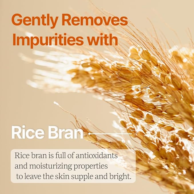 Gentle Rice Bran Toner Korean for Face (Tone, Rejuvenate & Moisturize) - Hydrating Vegan with Hyaluronic Acid - Rice Bran Extract (6.76 Fl oz)