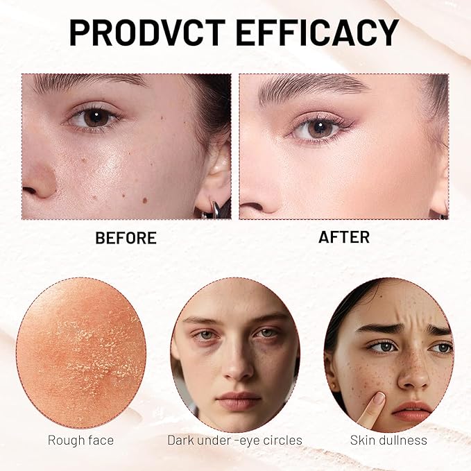 Foundation Stick,2 in 1 Dual-Ended Long-Lasting & Waterproof Concealer Korean Foundation Contour Sticks,Contouring Foundation with Brush,Full Coverage Matte Finish for Face Makeup(01IVORY)