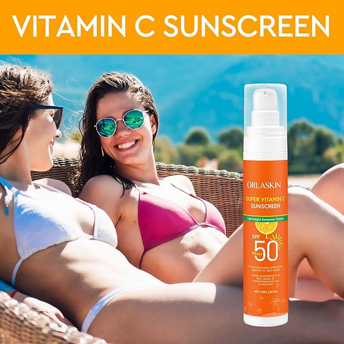 Sunscreen SPF 50 - Dry Waterproof Non-Greasy Broad Spectrum Body & Face Sunscreen Lotion for Sensitive Skin - On-the-Go Days Fast-Absorbing, Water and Sweat Resistant (Body Sunscreen)