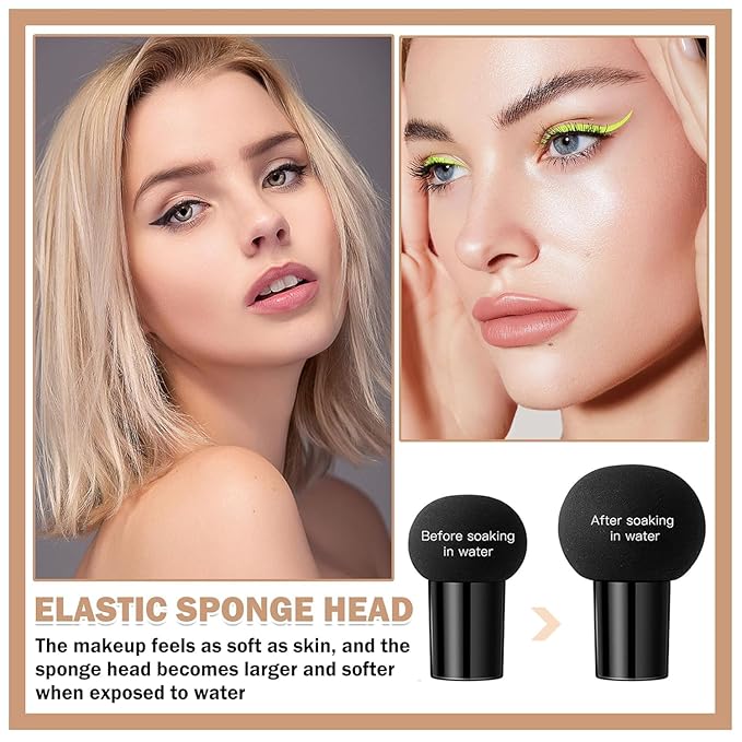 Mushroom Head Air Cushion & BB Cream CC Cream Liquid Foundation Concealer - Lasting, Moisturizing Makeup Base for Even Skin Tone - Natural Finish