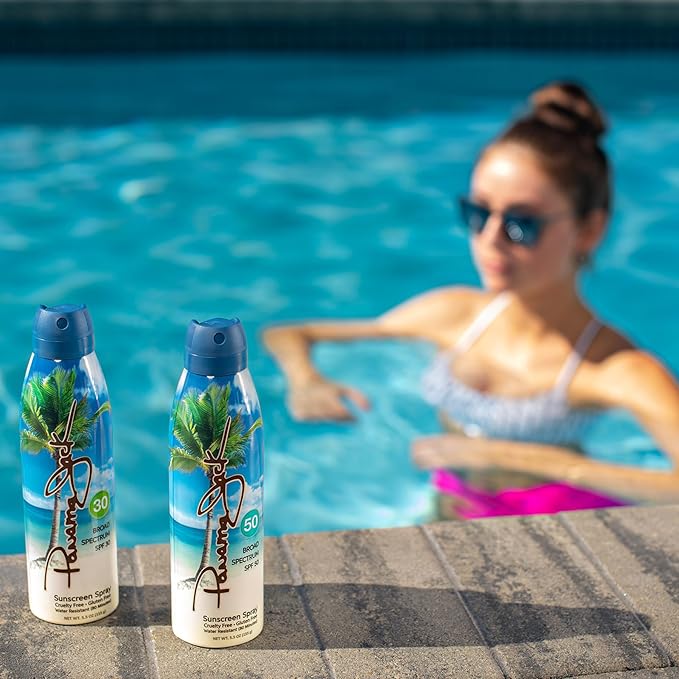 Panama Jack Continuous Spray Sunscreen - SPF 50, Broad Spectrum UVA/UVB Protection, PABA, Paraben, Gluten & Cruelty Free, Water Resistant (80 Minutes), 5.5 OZ (Pack of 12)