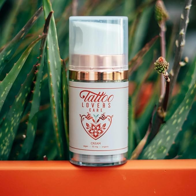 Tattoo Cream by Tattoo Lovers Care Tattoo Aftercare Lotion Moisturizer Promotes Skin Healing Revitalizing for Redness, Swelling, Scabbing, Speed Up Healing Preserves Ink Jojoba Oil, Arnica, Shea 3.4oz
