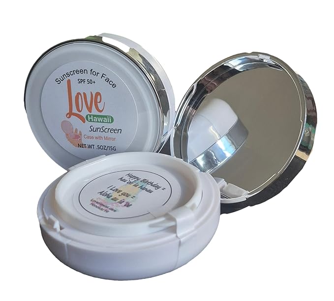Love Hawaii Sunscreen for Face Sunscreen with Mirror in flip case pocket size