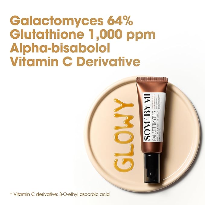 SOME BY MI Galactomyces Glutathione Brightening Cream – 1.35oz, 40ml – Hydrating Korean Hyaluronic Acid Face Moisturizer – Daily Glutathione Face Cream for Smooth and Radiant Skin – Korean Skin Care