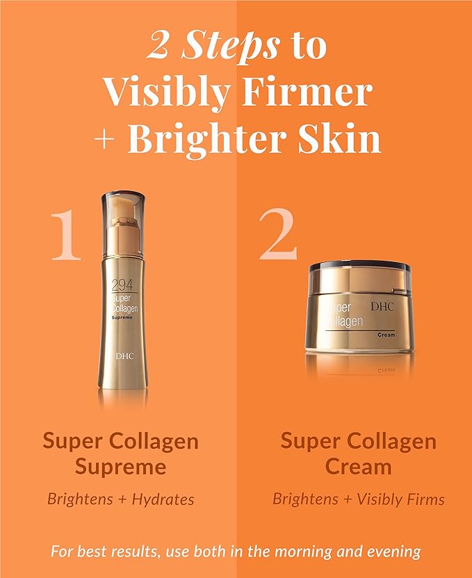 DHC Super Collagen Cream, Brightening, Collagen-Boosting Moisturizer, Skin-plumping, Fragrance and Colorant Free, Ideal for all skin types, 1.7 oz. Net wt.