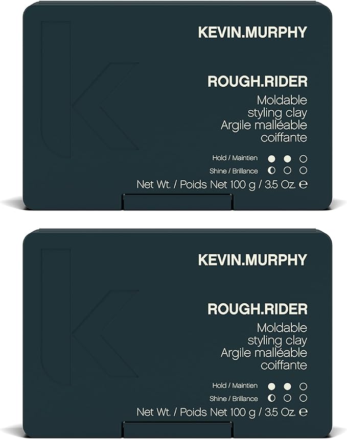 KEVIN.MURPHY ROUGH.RIDER Clay - Hair Strengthening - For All Hair Types - Moldable Styling Clay - Sulphate Free Care (Pack of 2)
