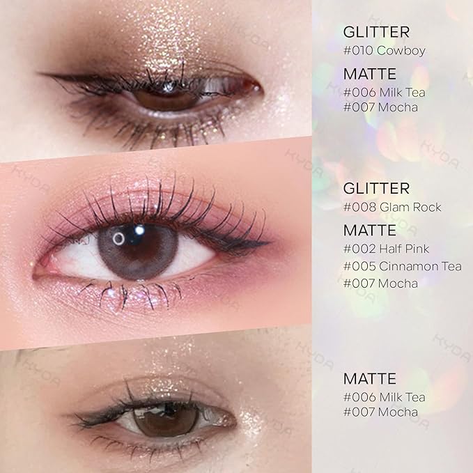 KYDA Pink Matte Eyeshadow Single, Multiuse Eyeshadow for Eyes and Cheeks, Buildable Matte Color Mini Eyes Makeup, Ultra-fine Lightweight, Crease-proof High Pigmented Formula, Half Pink