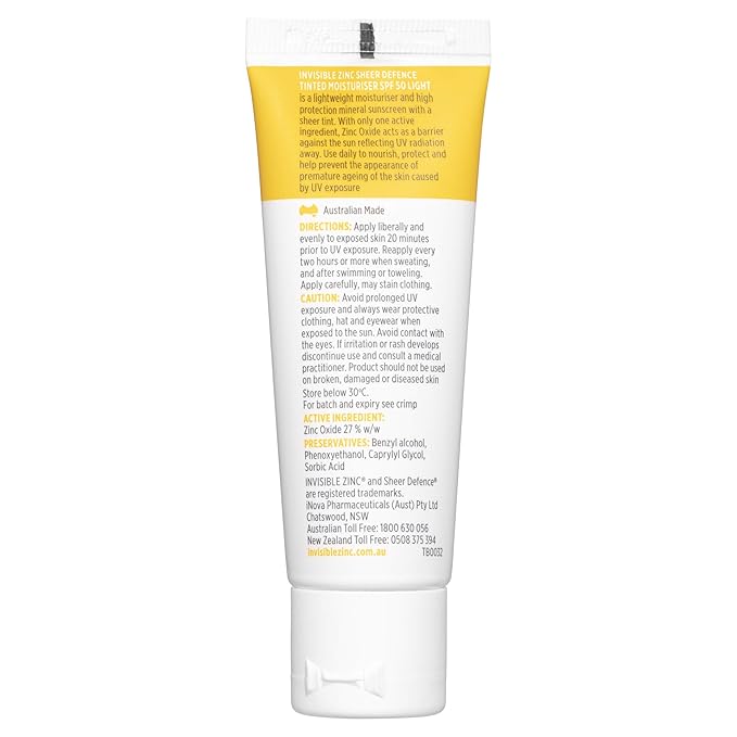 Sheer Defence Tinted Light - Daily Facial Moisturizer With Sun Protection SPF 50 To Prevent The Appearance Of Premature Aging Caused by Harmful UV Rays - 50g