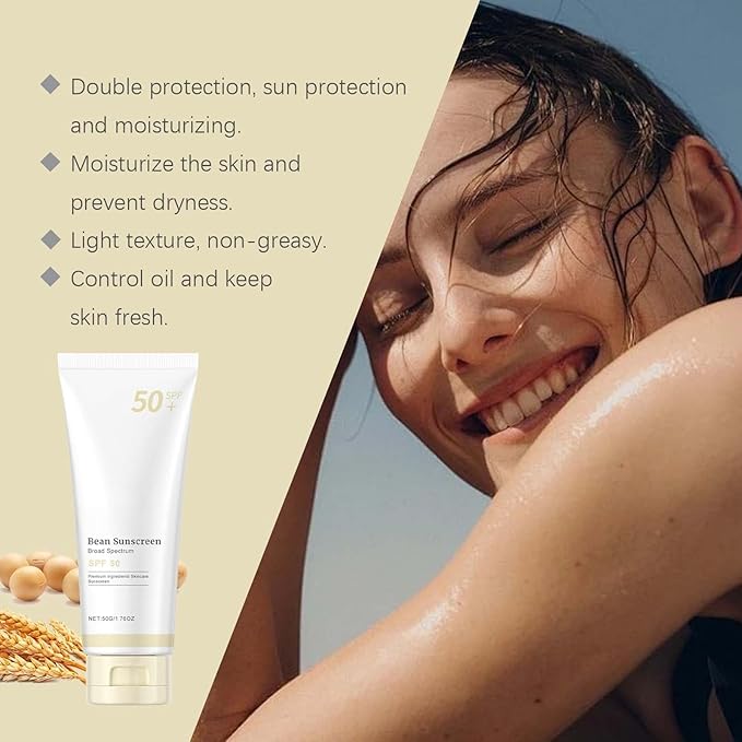 Sunscreen for Women, Women Sunscreen Lotion SPF 50 Sun Screen Protector Under Makeup Cream Sweat-Proof Moisturizing
