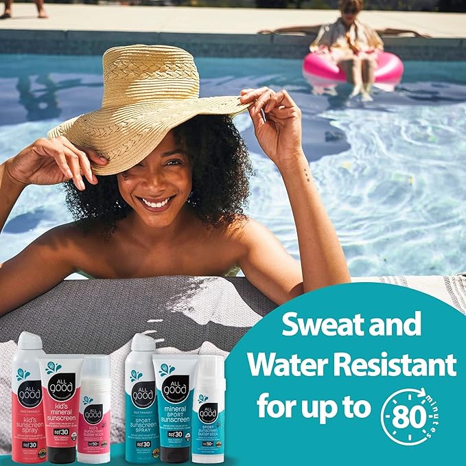 All Good SPF 30 Sport & Facial Sunscreen Bundle - Broad Spectrum UVA/UVB Protection - 3 Item Bundle