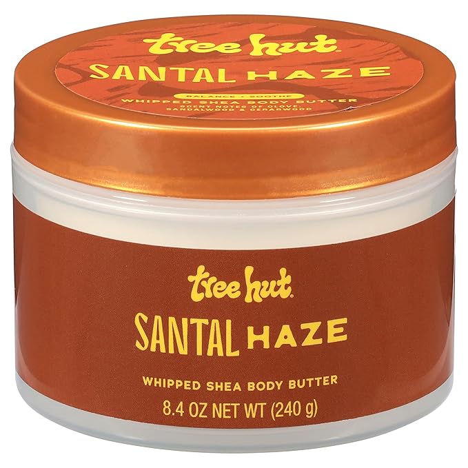 Tree Hut Whipped Shea Body Butter Santal Haze, Deeply Hydrating & Nourishing Whipped Moisturizer for Soft, Smooth Skin, Warm Woodsy Scent, Lightweight Texture, 8.4 oz
