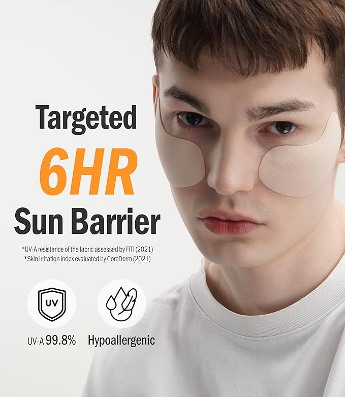 DASHU Daily Sunshield Golf Patch 10 pairs (2 Bundle Pack) Korean Skin Care Easy Peel Off Cooling Gel Patches | Age Defying Sun Shield Peptide Patch, Easy Peel Off Facial Patches
