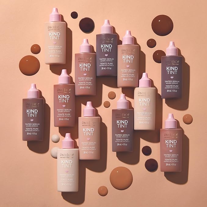 Pacifica Tinted Moisturizer – Kind Tint Serum, Lightweight Hydrating Foundation with Vegan Collagen & Hyaluronic Acid for Dewy Glow, Buildable Coverage, Vegan, 1 fl oz (Shade 19)