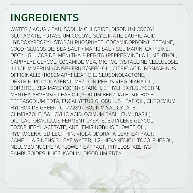 LABO.H Scalp Strengthening Scrub - Korean Calrifying Shampoo for Hair Growth & Anti-Loss | Vegan Treatment with Rosemary and Sea Salt, Gentle Exfoliator, & Thicker-Looking Hair 7.33 Fl oz.