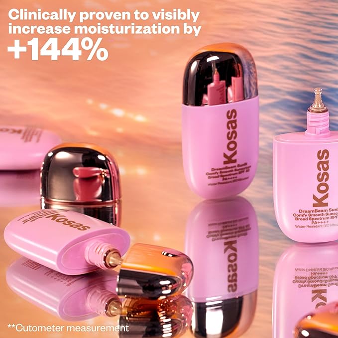 Kosas Mini DreamBeam SPF 40 Mineral Sunscreen for Face – Travel Size Makeup Prep & Sun Protection, 15 ml
