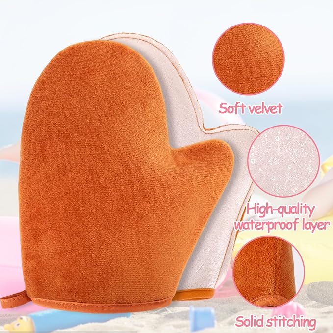 Sunscreen Applicator for Kids,6PCS Reusability Suns Creen Glove Applicator,Sunscreen Mitt Sunblock Lotion Applicator,Beach Vacation Essentials for Adults,Summer Beach Day Accessories Must Haves