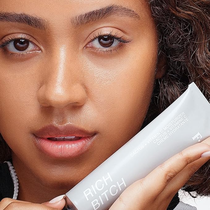 Freck Beauty RICH Beotch Cactus + Vitamin C Moisturizer - Hydrate Dry Skin, Calm & Sooth with Lightweight Feel, Infused with Jojoba and Prickly Pear Seed Oil, Reduce Redness and Support Skin Barrier