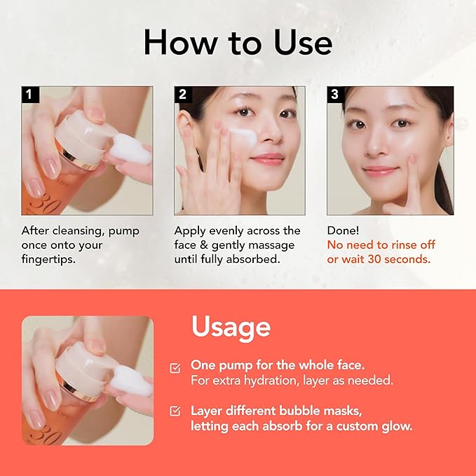 MENOKIN 30 Seconds Quick Bubble Mask [CLEAR] - [Cica] in Micro-bubbles For Soothing & Skin Strengthening, Hydration, Clearer Complexion, Korean Skin Care Essential, 70 Uses, 3.21 fl.oz
