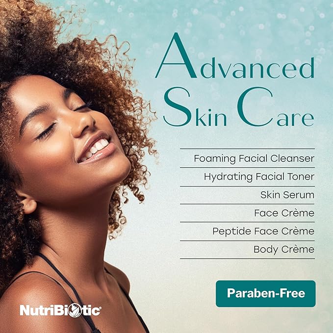 NutriBiotic Hydrating Facial Toner, 4.2 Fl Oz with GSE | with Peptides, Aloe, DMAE, Vitamin C Ester, Tocotrienols & Alpha Lipoic Acid | Vegan & Paraben Free