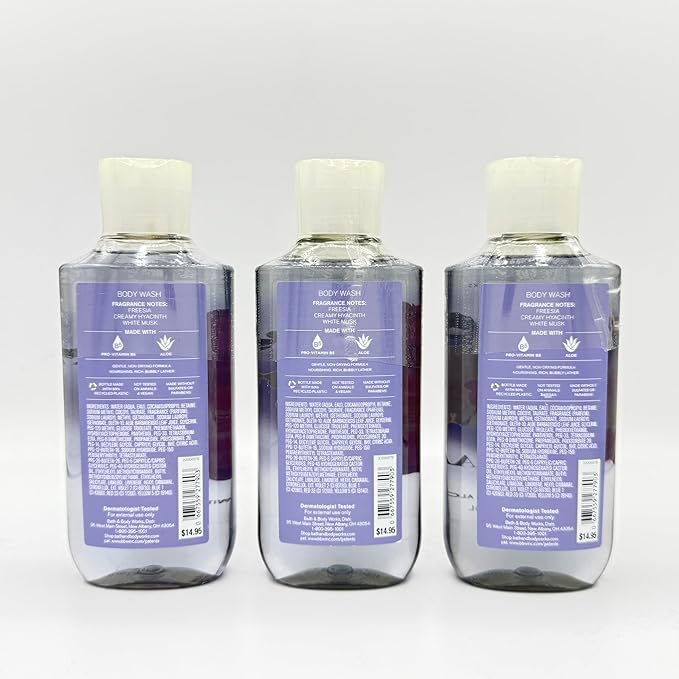 Bath & Body Works Freesia 10-Ounce Body Wash 3-Piece Set