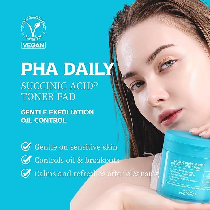 Re.SPN PHA Succinic Acid Calming Toner Pads + Re.SPN Peptide Firming Roller Eye Serum