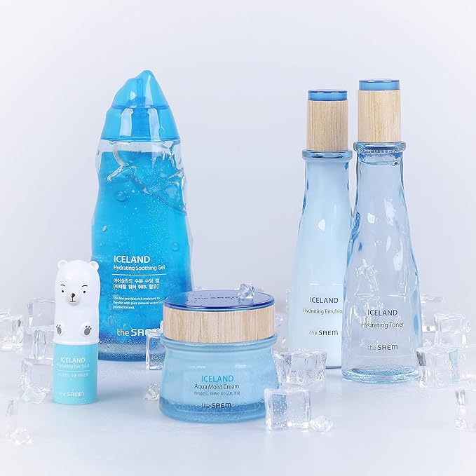 THESAEM Iceland Aqua Moist Cream - Intensive Hydrating Face Moisturizer with Icelandic Mineral Water, Kelp & Marine Active Ingredients - Deep Moisture Barrier Cream for Dry Sensitive Skin, 2.02 oz.