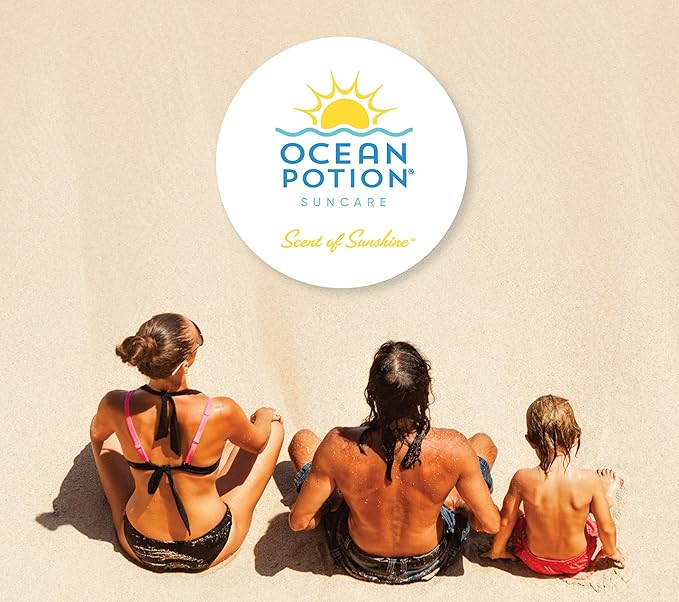 Ocean Potion Face Zinc SPF 50, Broad Spectrum UVA/UVB Protection, Clear Zinc Oxide Facial Sunscreen, Water-Resistant, Enriched with Aloe & Vitamin E, Oxybenzone-Free