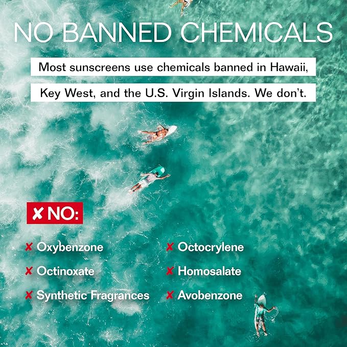 Hawaii Reef Compliant Act 104 Sheer Mineral Sport Sunscreen Lotion | High Altitude, SFP 50, No White Cast Zinc | Face & Body | Anti-Aging | Non-Toxic | Water-Resistant | 3.4 fl oz