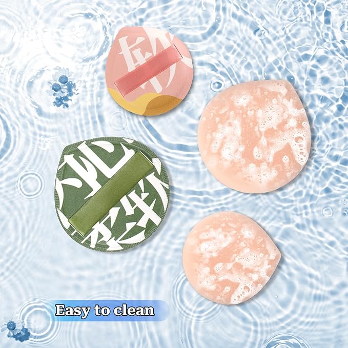 4 PCS Makeup Puff, Korean Makeup Sponges Teardrop Setting Face Cushion Puff Soft Sponge for Foundation Concealer Liquid Cream and Powder, Beginner-Friendly, XL/L