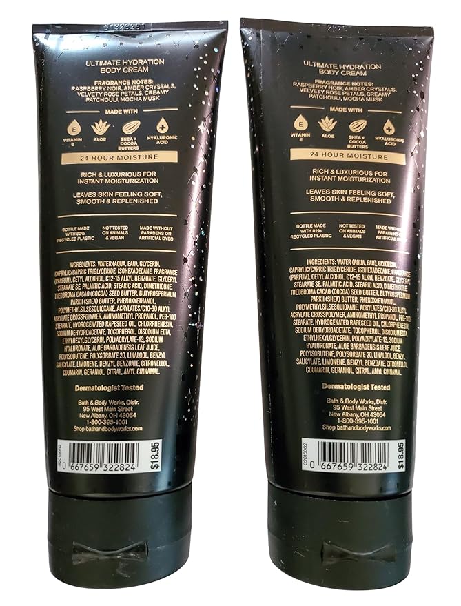 Bath & Body Works Womens Into the Night Ultimate Hydration Body Cream 8 Ounces Pack of 2